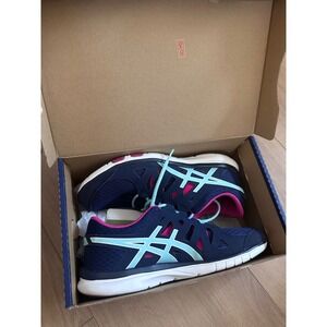 Asics Gel-Fit Tempo Womens Training Shoes Navy Pink Blue S464N Size 8